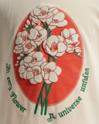 Oversized Graphic Print and Embroidered Kids T-Shirt in Off-White