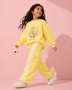 Set of Oversized Sweatshirt and Cargo Pants for Kids in Yellow