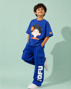 Set of Blue Happy Face T-shirt and Blue Cargo Pants