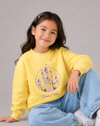Set of Oversized Sweatshirt and Cargo Pants for Kids in Yellow