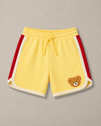 Set of Peeking Tofu Teddy Red T-Shirt and Yellow-Red Varsity Shorts