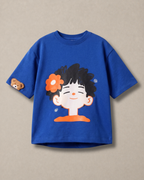 Set of Blue Happy Face T-shirt and Blue Cargo Pants
