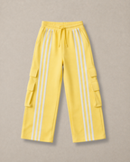 Set of Off White Floral T-shirt and Yellow Cargo Pants