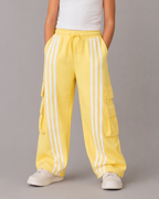 Set of Oversized Sweatshirt and Cargo Pants for Kids in Yellow