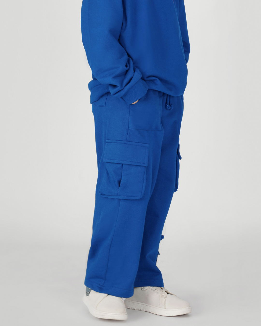 Utility Streetwear Cargo Pants for Kids in Blue