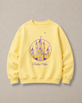 Oversized Embroidered Kids Long Sleeve Sweatshirt in Yellow