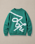 Set of Green Puff Print Full Sleeve T-shirt and Blue Cargo Shorts