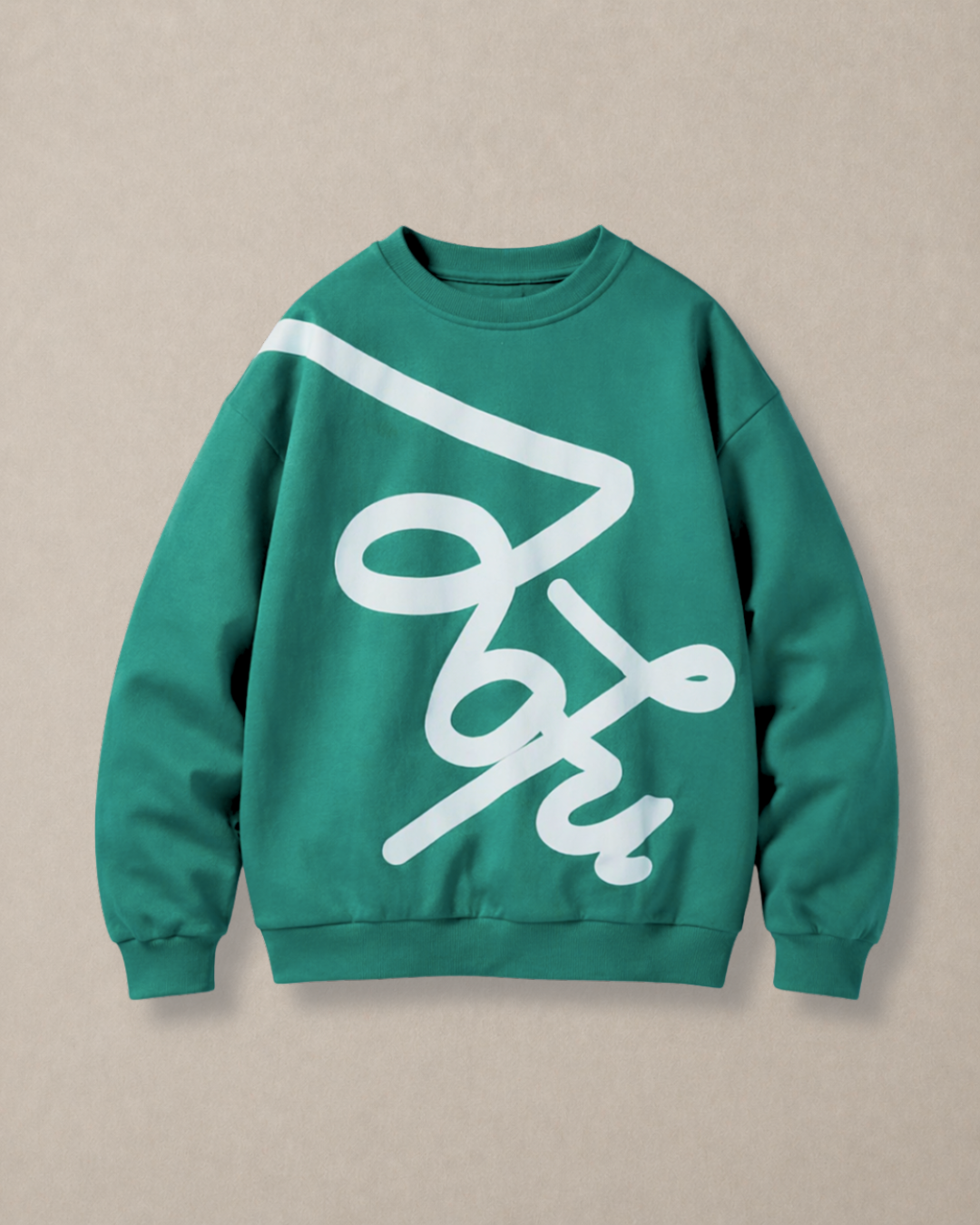 Set of Green Puff Print Full Sleeve T-shirt and Blue Cargo Shorts