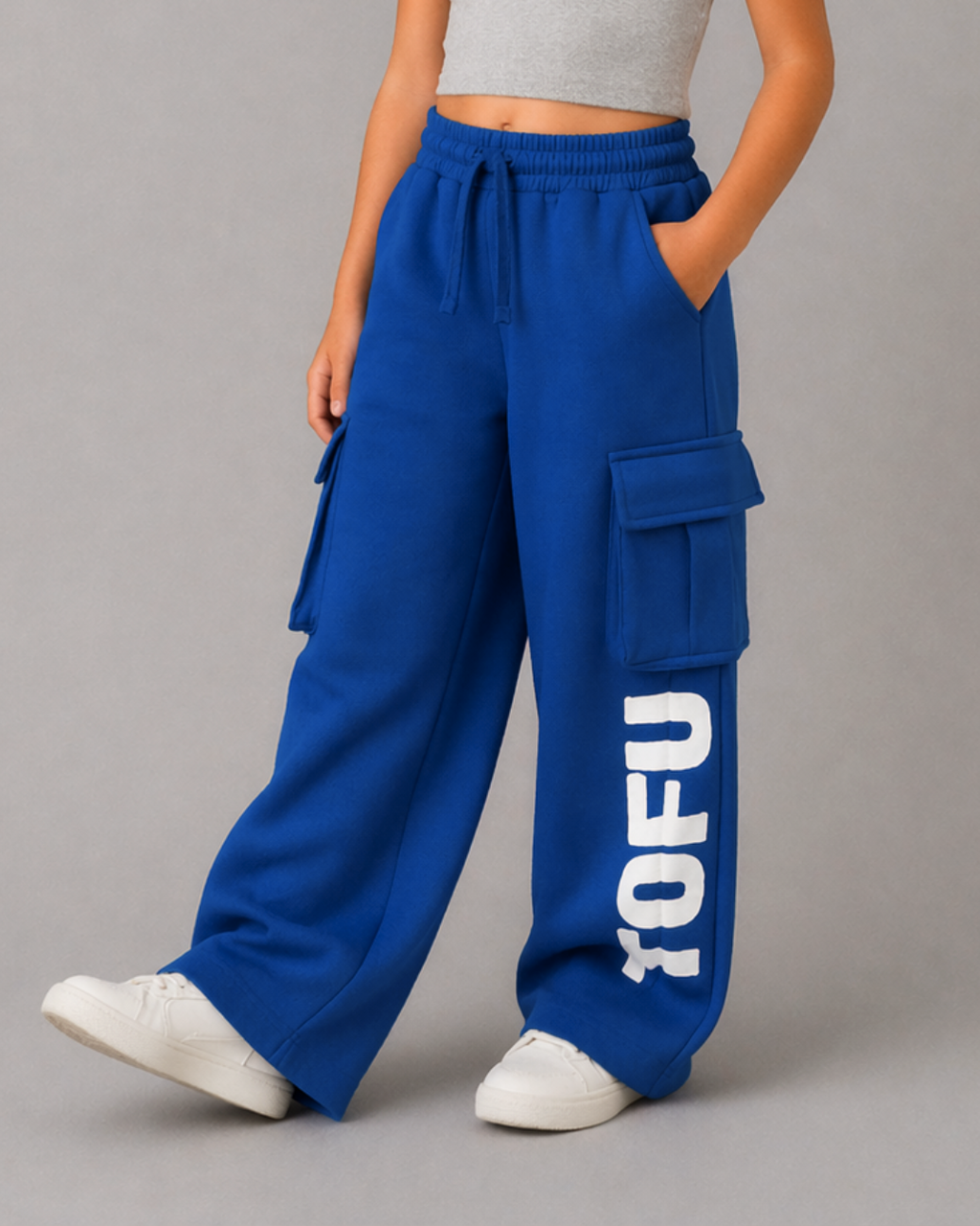 Set of Red Peeking Teddy T-shirt and Blue Cargo Pants