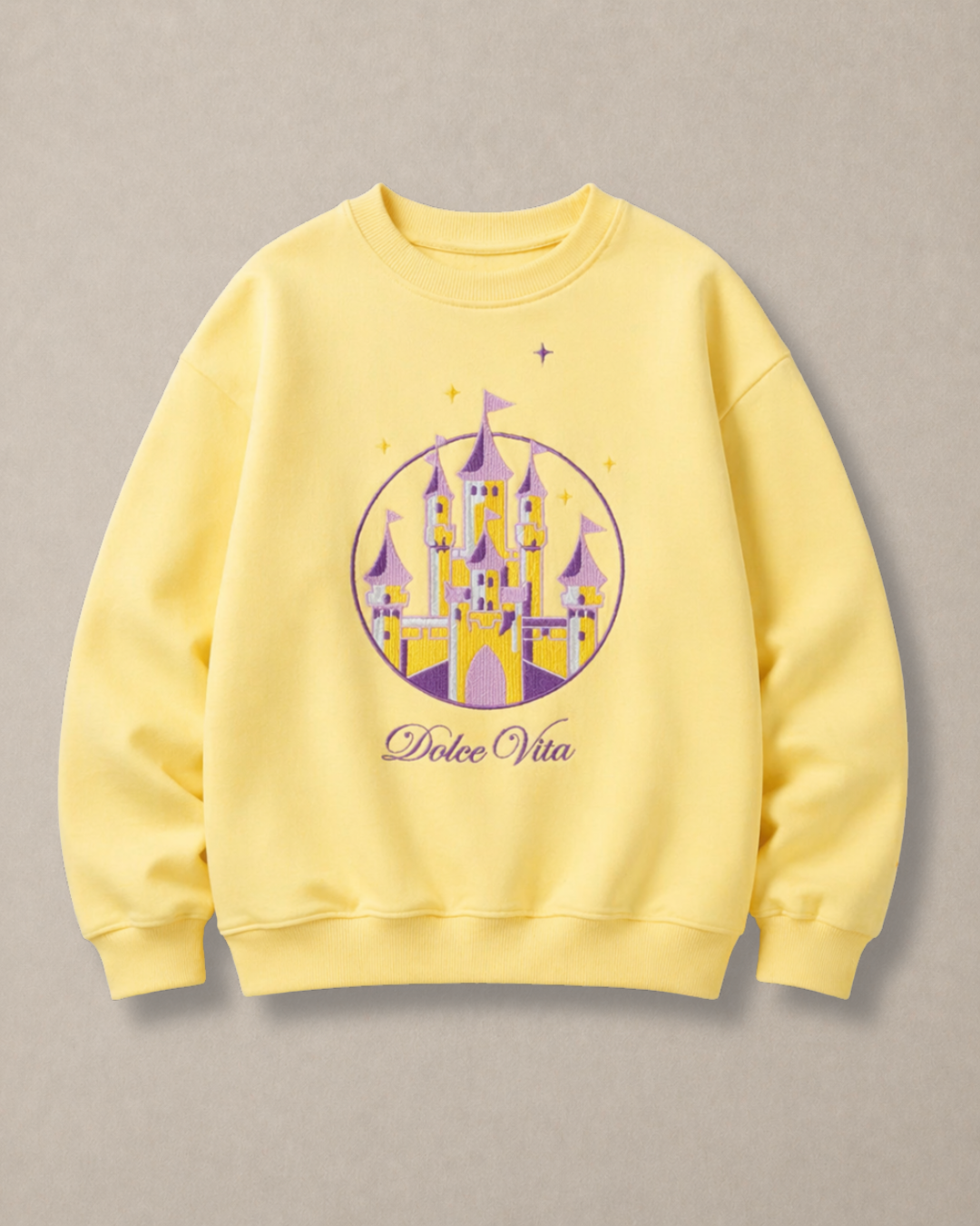 Set of Oversized Sweatshirt and Cargo Pants for Kids in Yellow