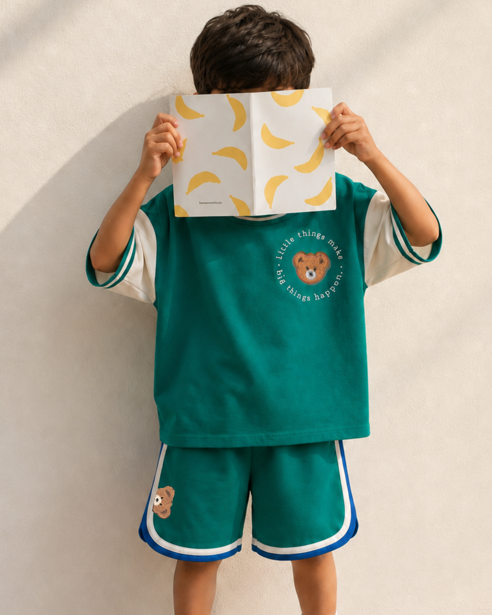 Set of 67 Tshirt and Green Varsity shorts