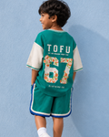 Set of 67 Tshirt and Green Varsity shorts