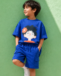 Set of Happy face and cargo shorts oversized set.